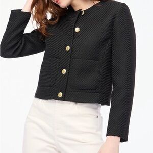 J. Crew Cropped Lady Jacket with Gold Buttons Size 10/ NWT